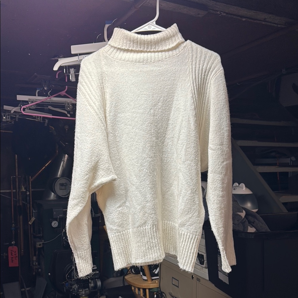 Fashion Nova Cream Turtleneck Sweater